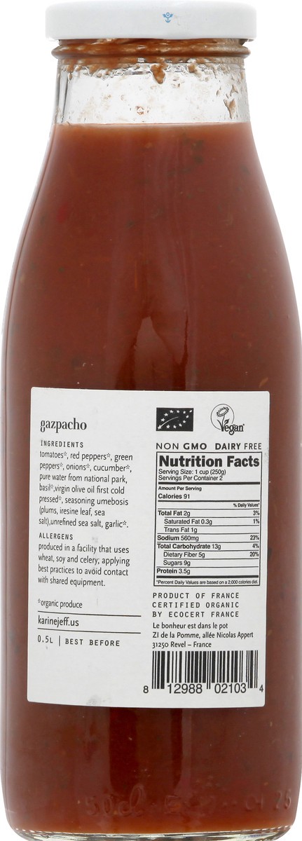 slide 3 of 10, Karine & Jeff Gazpacho 16.9 oz, 16.9 fl oz