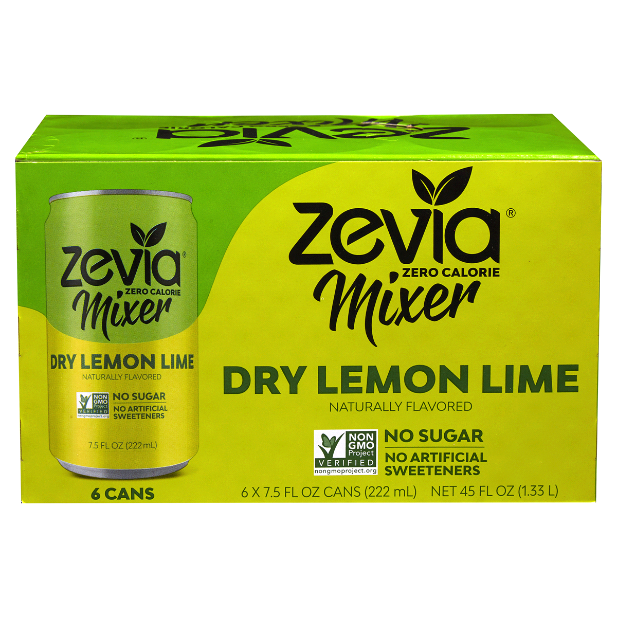 slide 1 of 8, Zevia Lemon Lime Dry Mixer, 6 ct; 7.5 fl oz