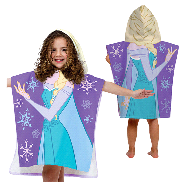 slide 1 of 1, Disney Frozen Elsa Hooded Poncho, 1 ct