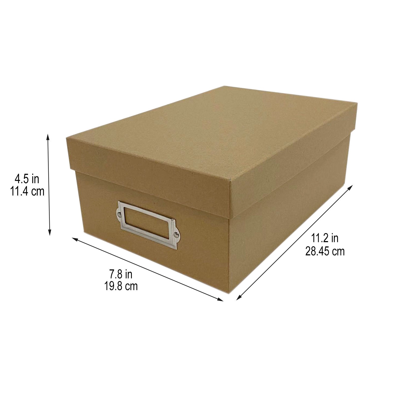 slide 5 of 6, Kraft Memory Box By Simply Tidy, 11.2 in x 4.5 in x 7.8 in
