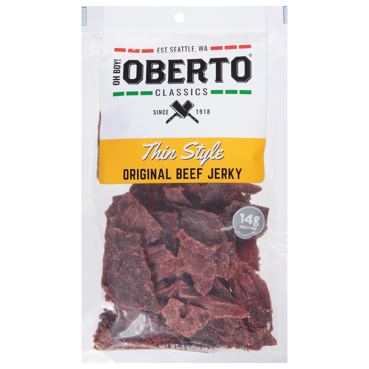 slide 1 of 9, Oberto Thin Style Original Beef Jerky 7 oz, 7 oz