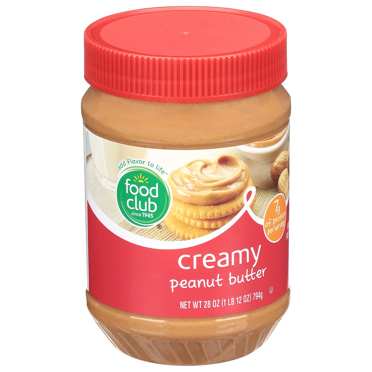 slide 4 of 9, Food Club Creamy Peanut Butter, 28 oz