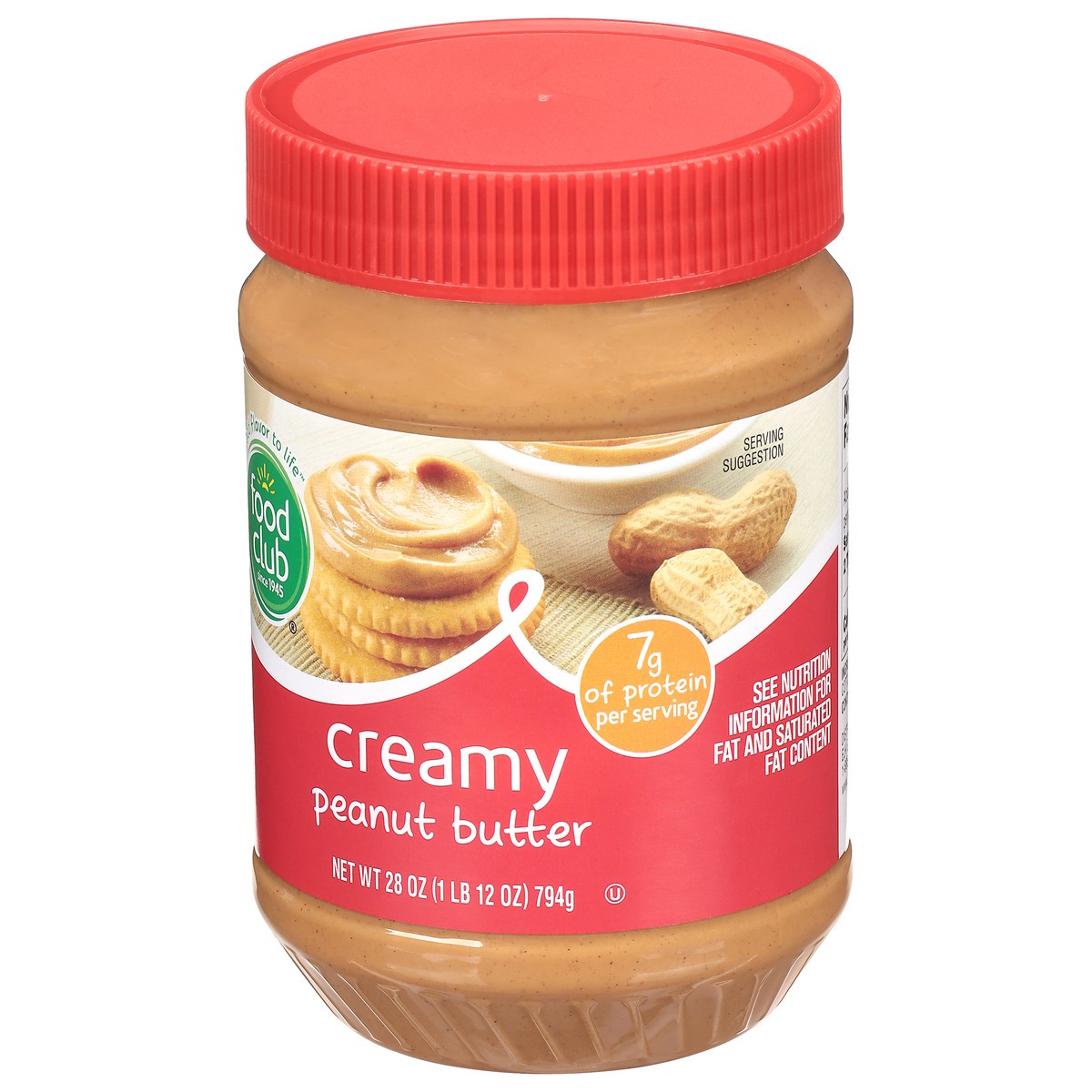 slide 5 of 9, Food Club Creamy Peanut Butter, 28 oz