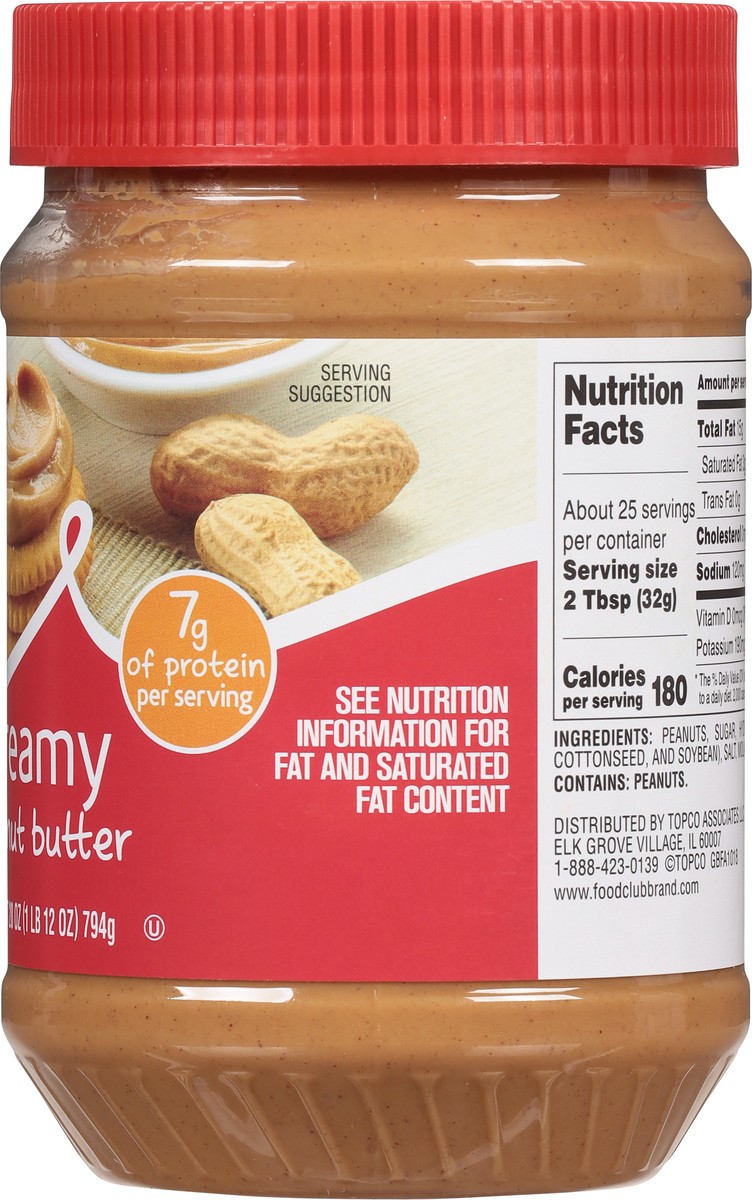 slide 9 of 9, Food Club Creamy Peanut Butter, 28 oz