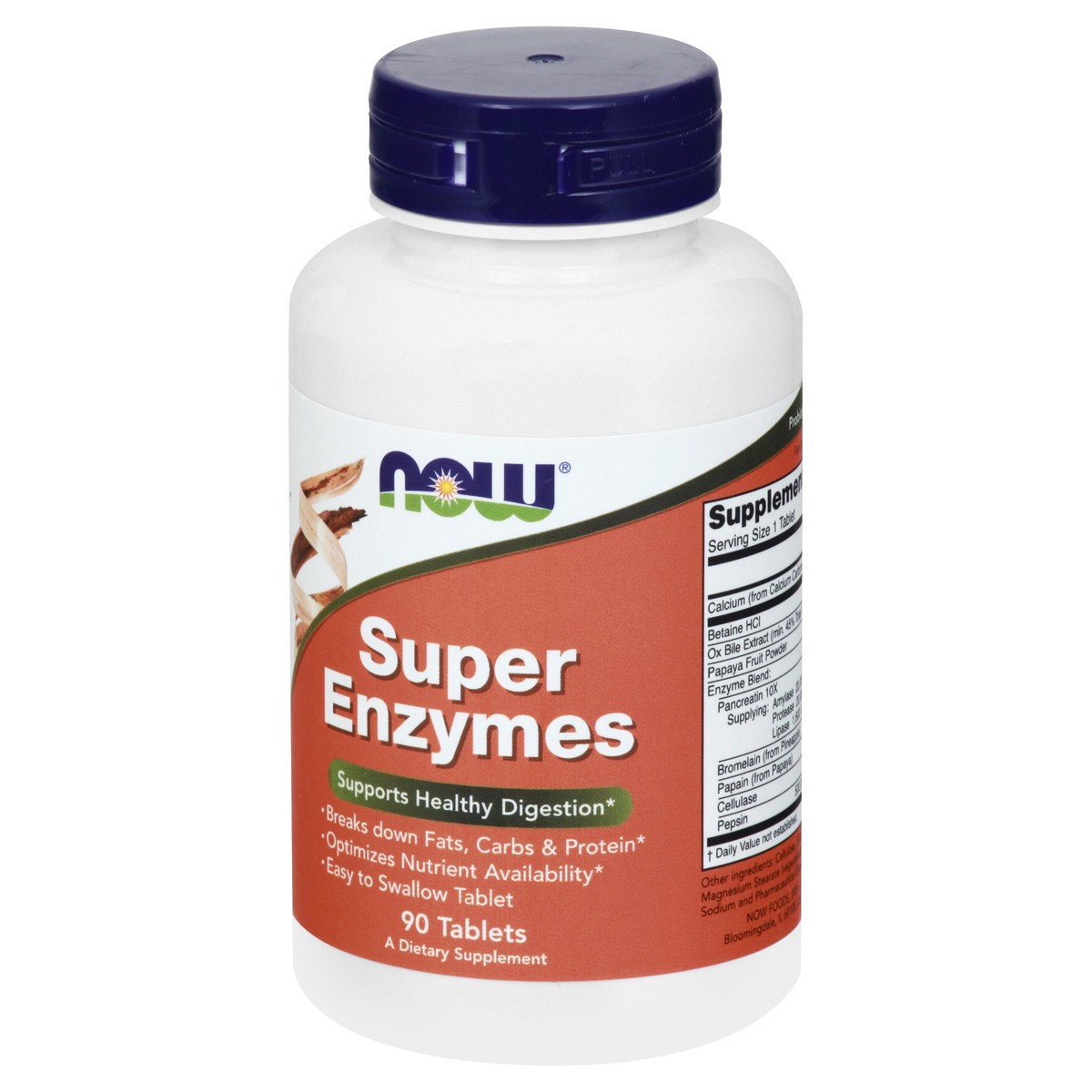 slide 9 of 9, NOW Super Enzymes - 90 Tablets, 90 ct