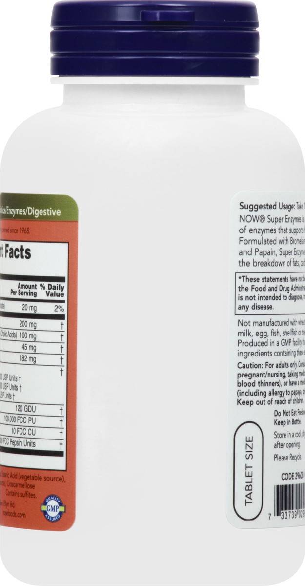 slide 5 of 9, NOW Super Enzymes - 90 Tablets, 90 ct