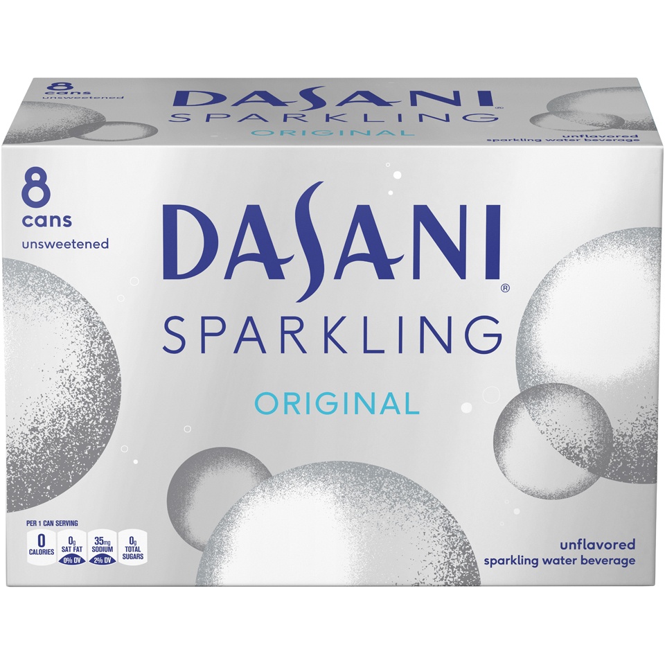 slide 1 of 1, Dasani Original Sparkling Water Beverage, 8 ct; 12 fl oz