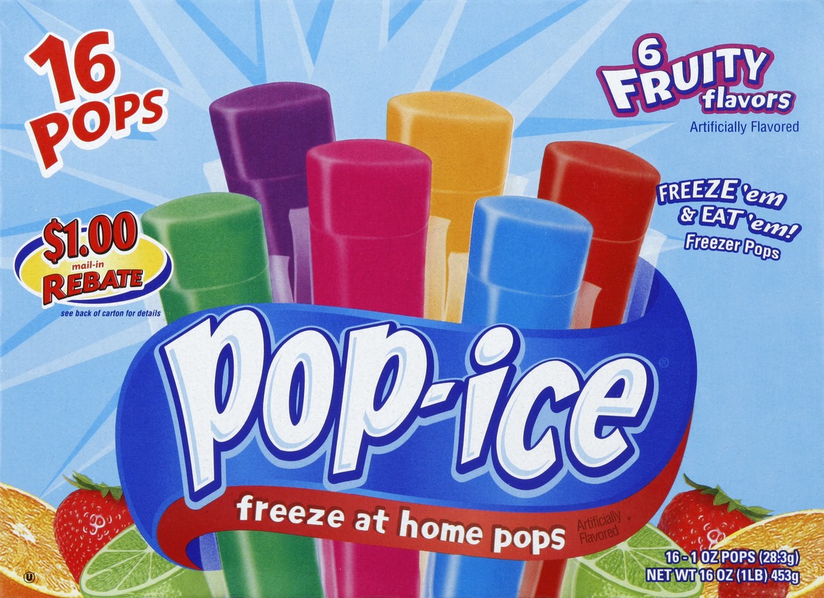 slide 1 of 4, Pop-Ice Pops 16 ea, 16 ct