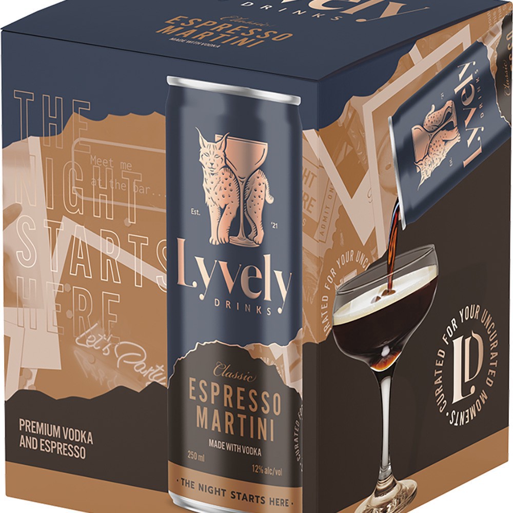slide 1 of 1, Lyvely Espresso Martini, 4 ct; 250 ml