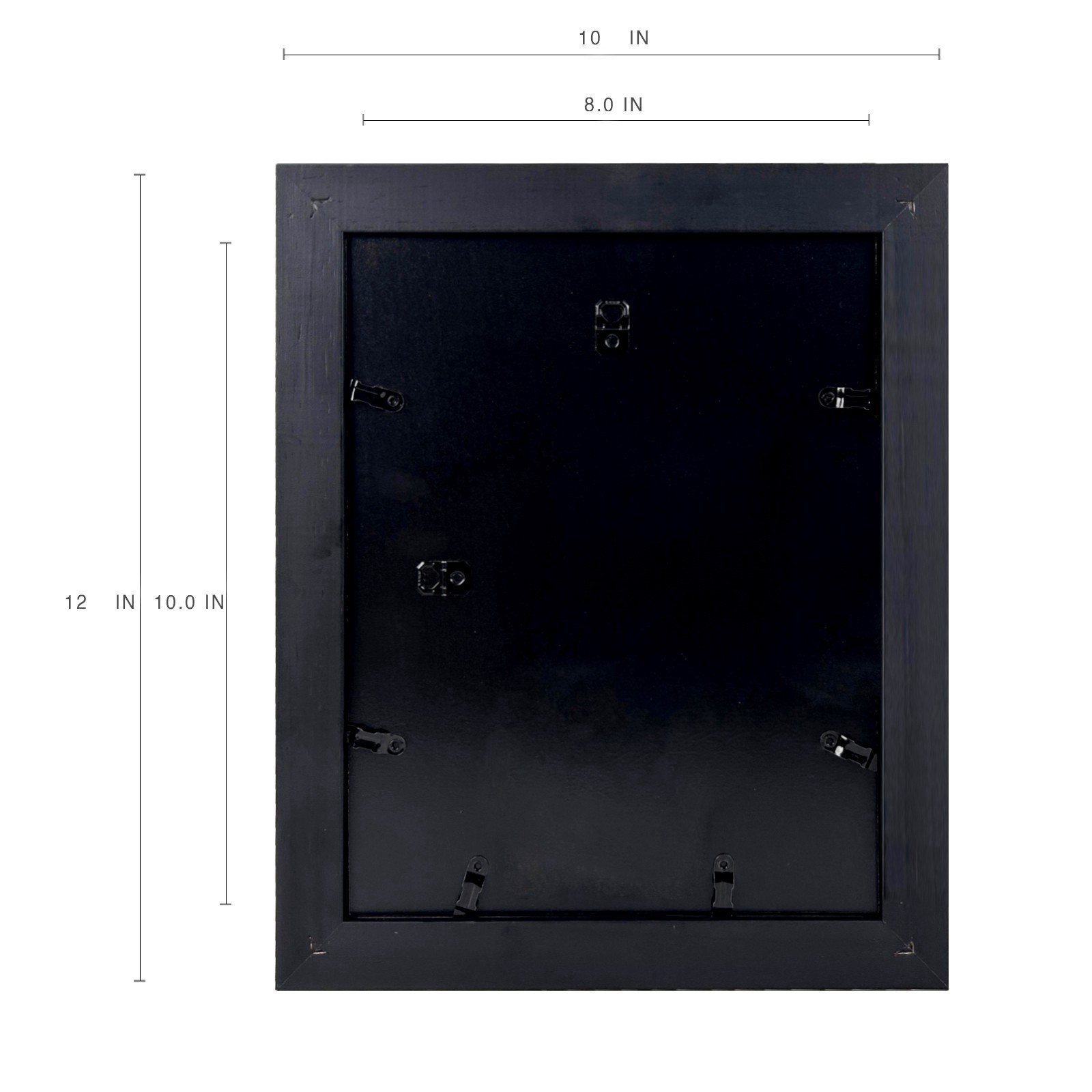 slide 5 of 5, Home 8" X 10" Black Ridge Wood Frame By Studio Decor, 8 in x 10 in