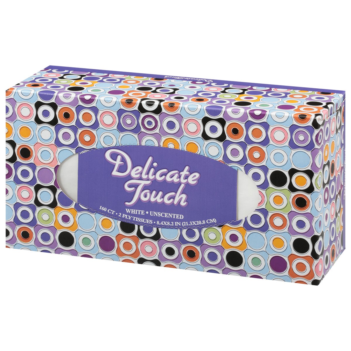 slide 8 of 14, Delicate Touch 2 Ply White Unscented Facial Tissue 160 ea, 160 ct