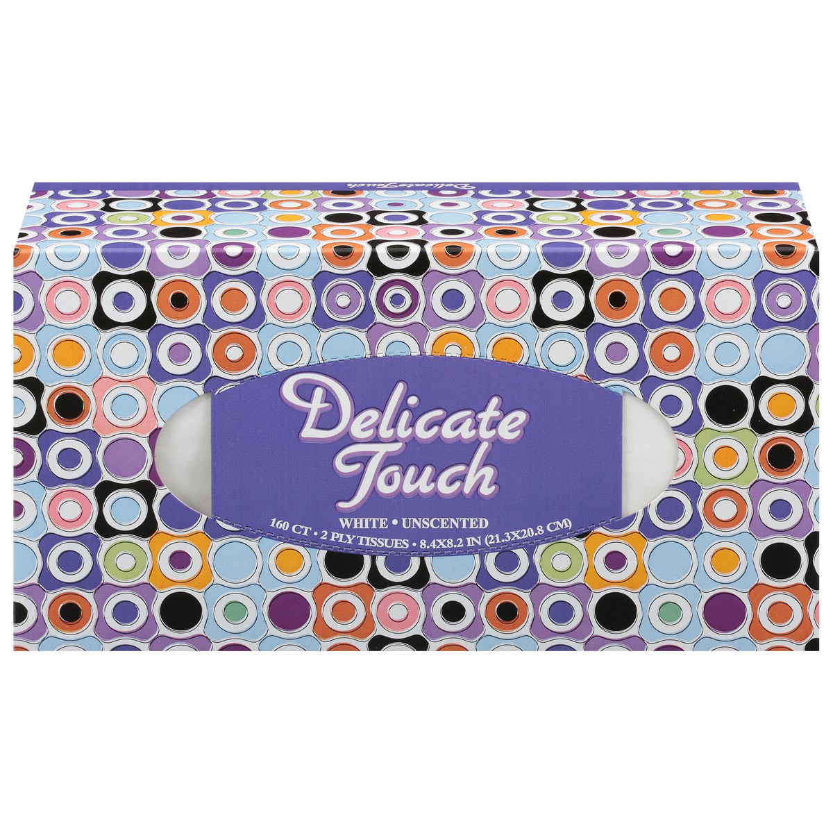 slide 1 of 14, Delicate Touch 2 Ply White Unscented Facial Tissue 160 ea, 160 ct