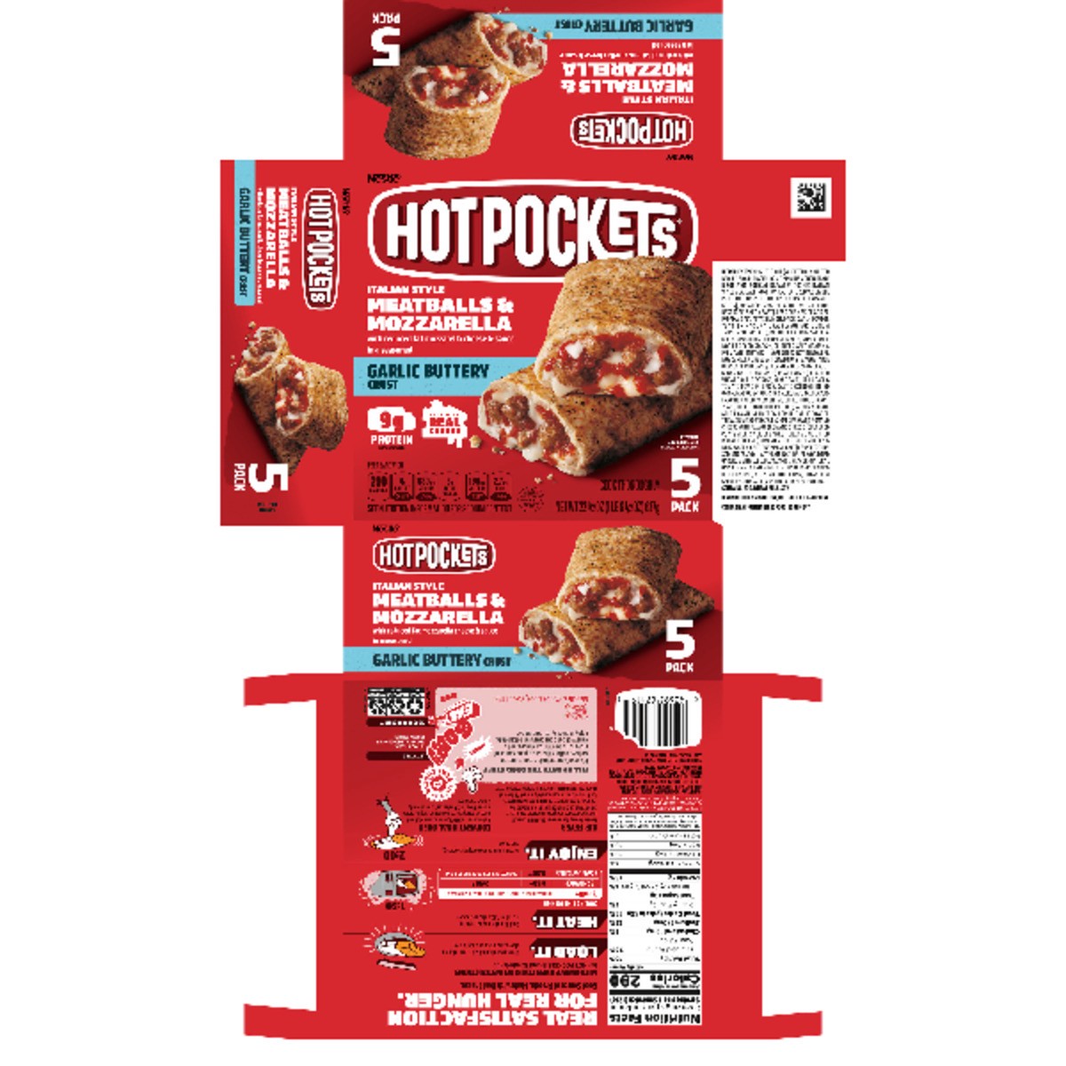 slide 7 of 14, Hot Pockets Italian Style Meatballs and Mozzarella Frozen Snack Foods, Pizza Snacks Made with Reduced Fat Mozzarella Cheese, 22.5 Oz, 5 Count Frozen Snacks, 22.5 oz