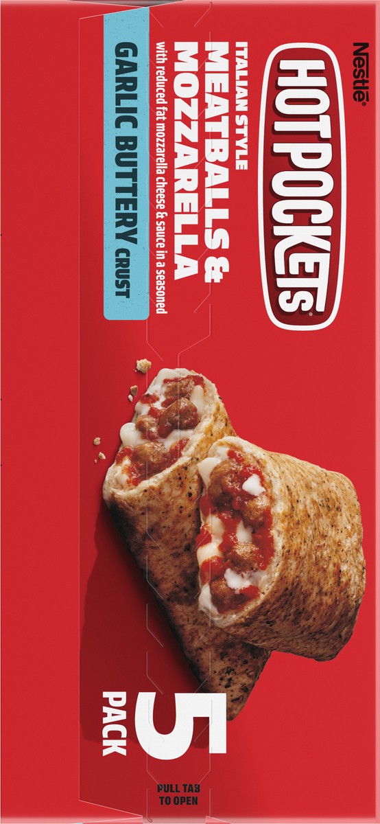 slide 11 of 14, Hot Pockets Italian Style Meatballs and Mozzarella Frozen Snack Foods, Pizza Snacks Made with Reduced Fat Mozzarella Cheese, 22.5 Oz, 5 Count Frozen Snacks, 22.5 oz