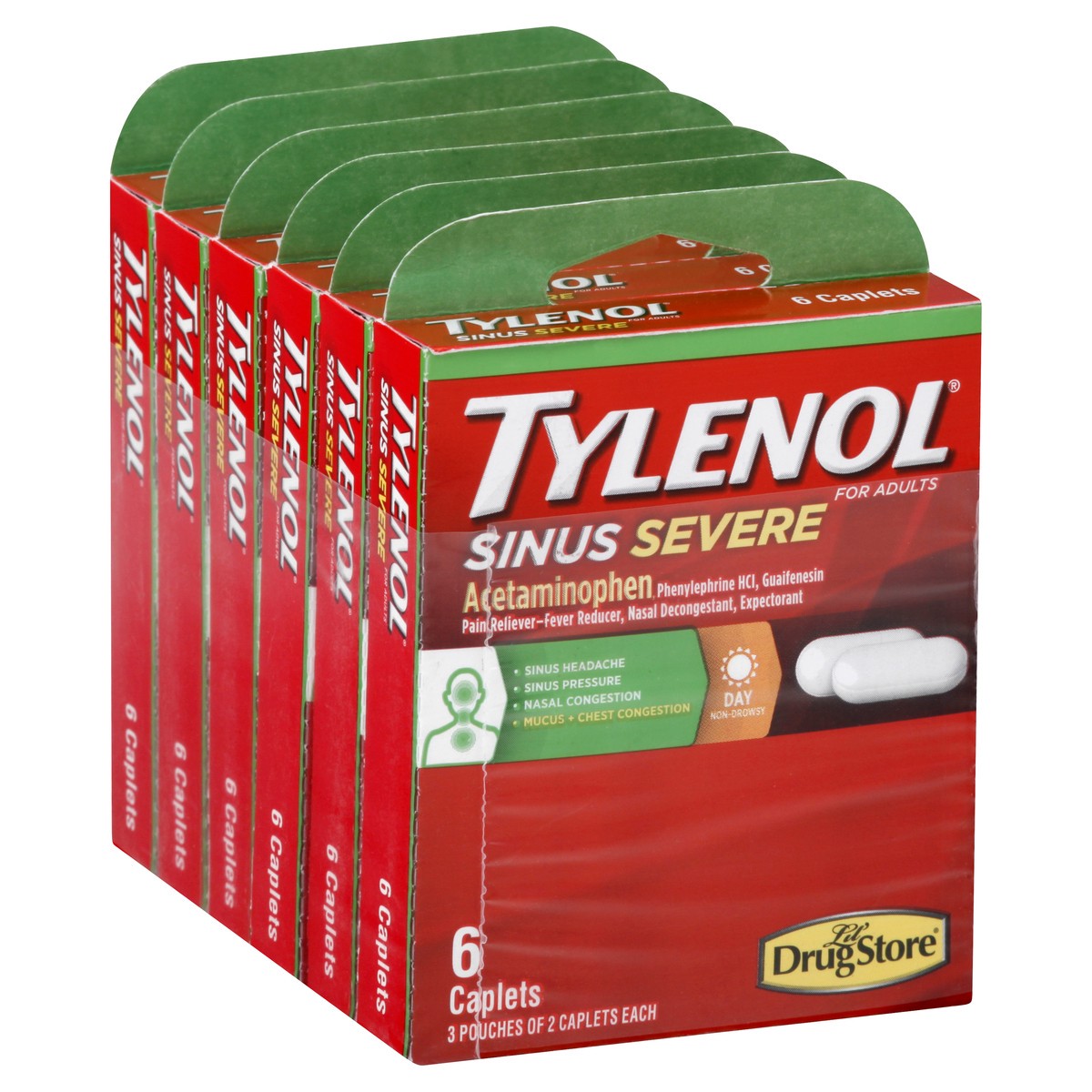 slide 8 of 11, Tylenol Sinus Severe 6 ea, 6 ct