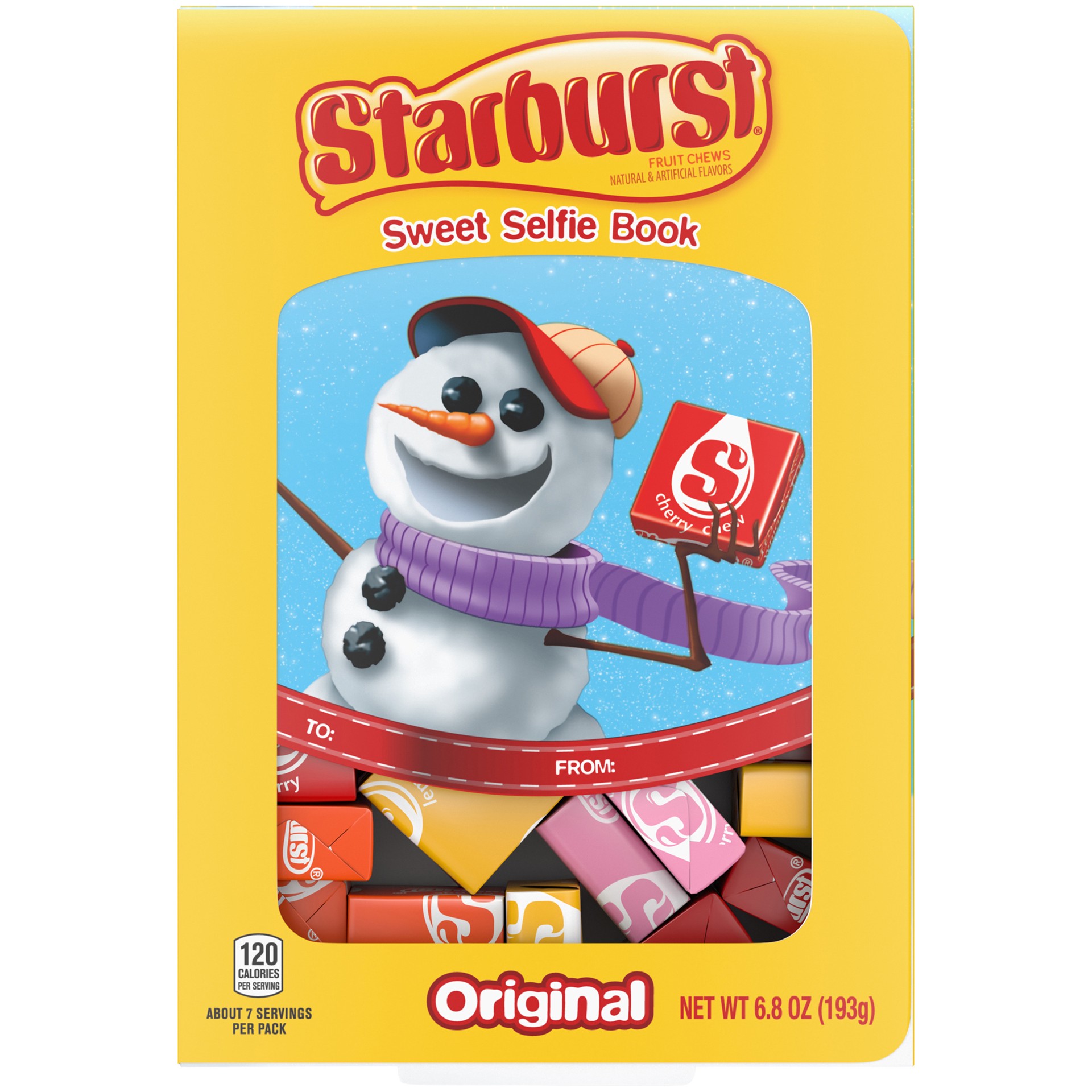 slide 1 of 4, STARBURST Original Fruit Chews Sweet Selfie Candy Book Box, 6.8 ounce, 6.8 oz