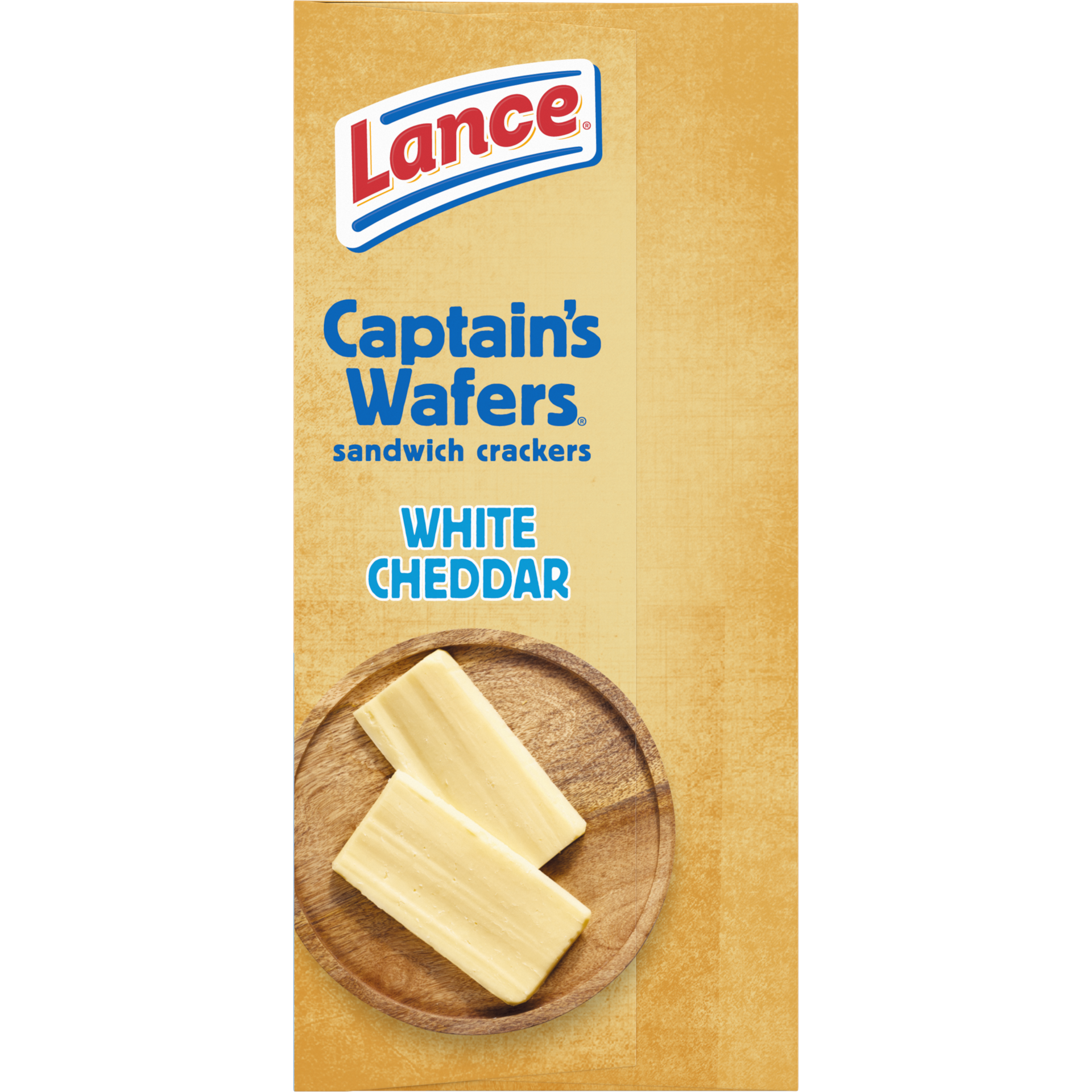 slide 5 of 5, Lance Sandwich Crackers, Captain's Wafers White Cheddar, 6 Packs, 4 Sandwiches Each, 5.5 oz