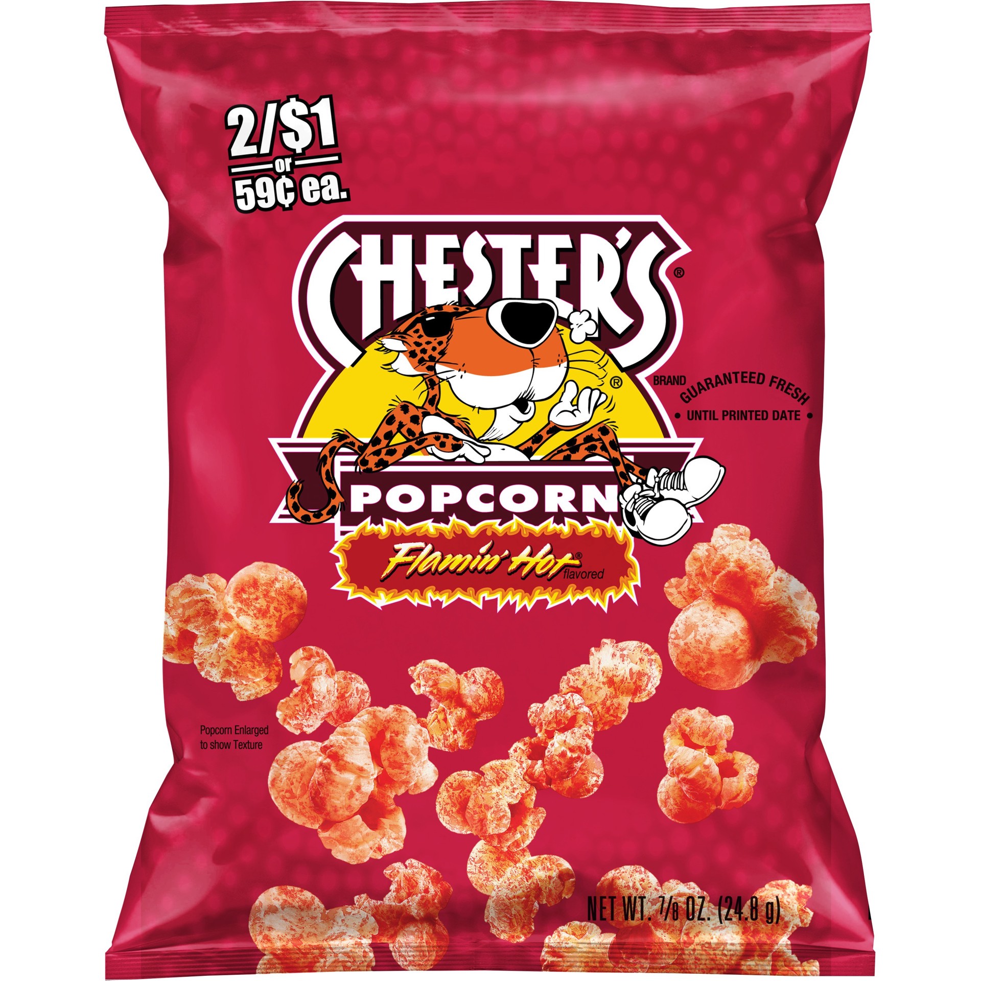 slide 1 of 5, Chester's Popcorn Flamin' Hot 7/8 Oz, 0.88 oz