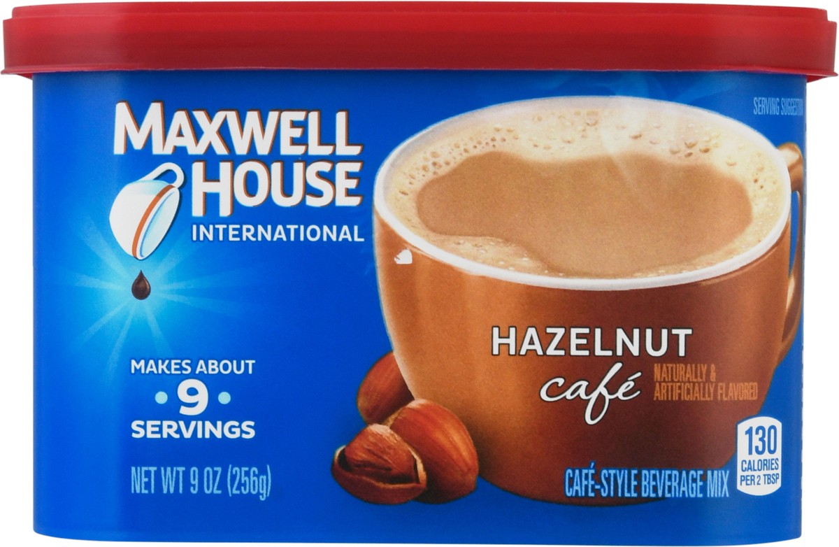 slide 10 of 10, Maxwell House International Hazelnut Café-Style Instant Coffee Beverage Mix - 9 oz, 9 oz