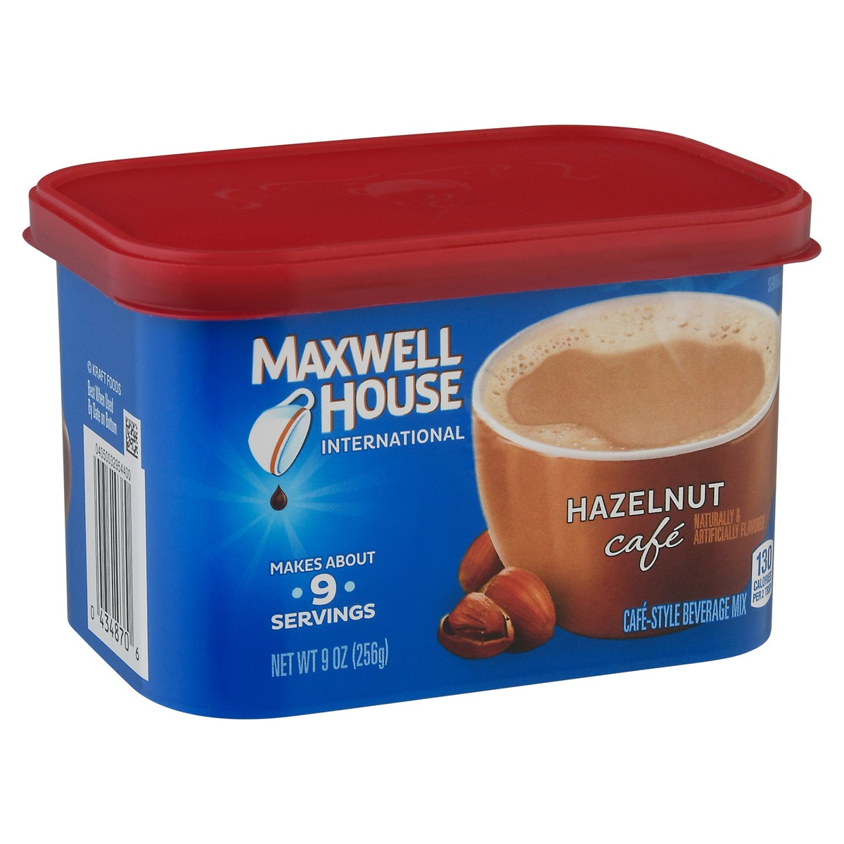 slide 3 of 10, Maxwell House International Hazelnut Café-Style Instant Coffee Beverage Mix - 9 oz, 9 oz