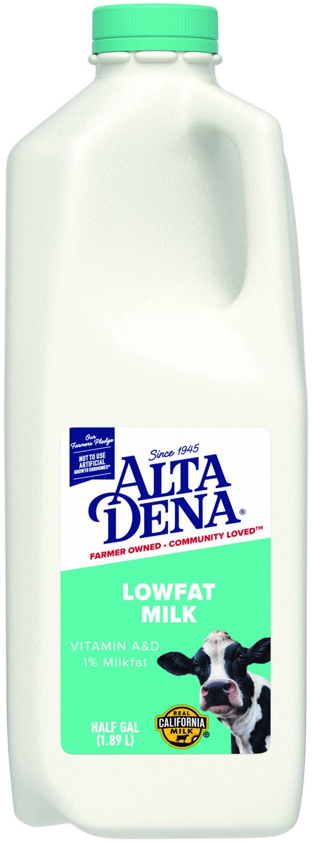 slide 1 of 1, Alta Dena 1% Lowfat Milk Half Gallon, 1/2 gal