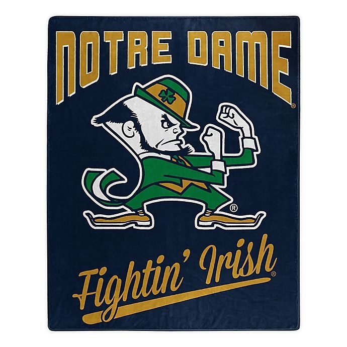 slide 1 of 1, NCAA University of Notre Dame Raschel Throw Blanket, 1 ct