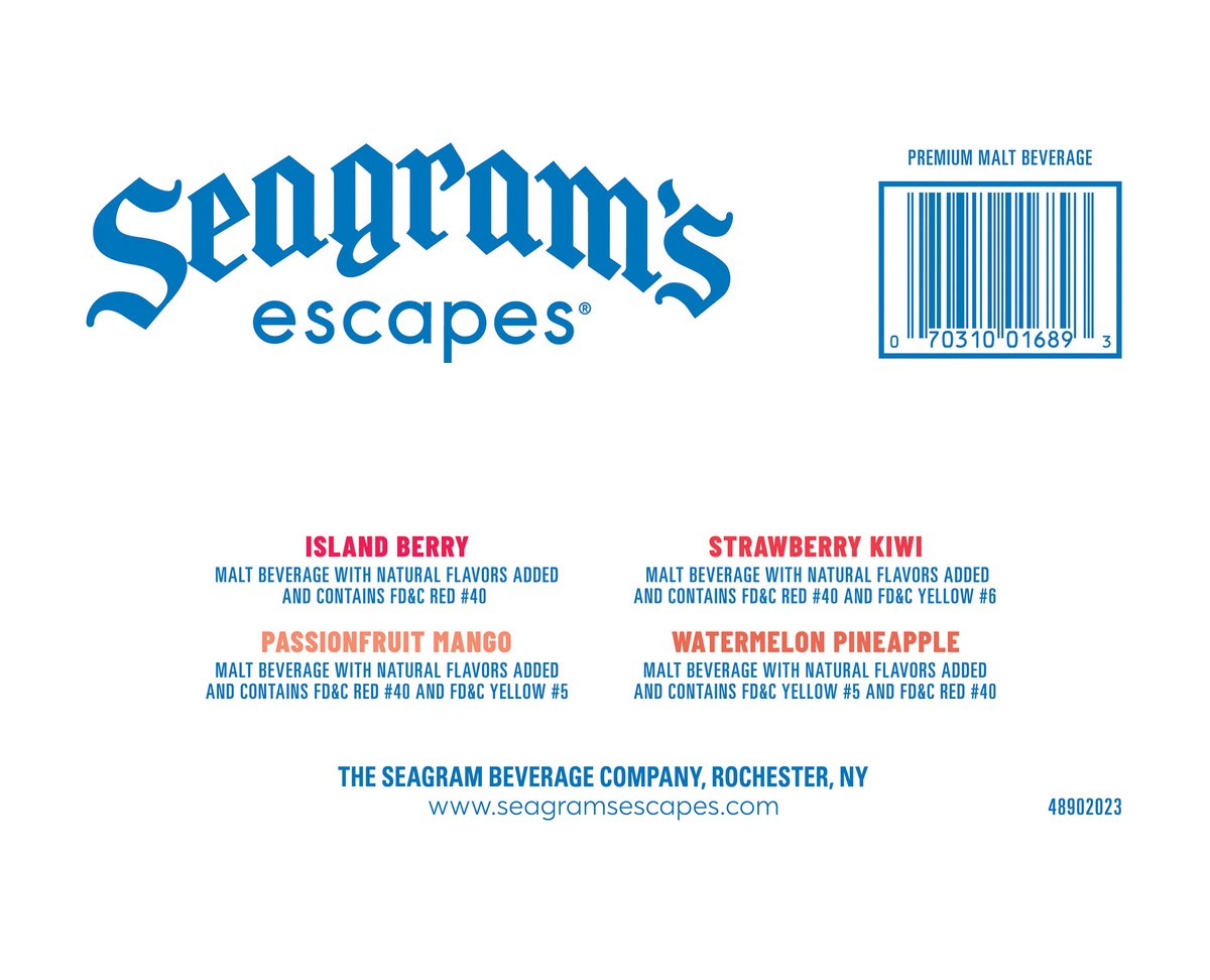 slide 3 of 9, Seagram's Hola Paradise Variety Pack - 12pk/11.2oz bottles, 12 ct; 12 oz