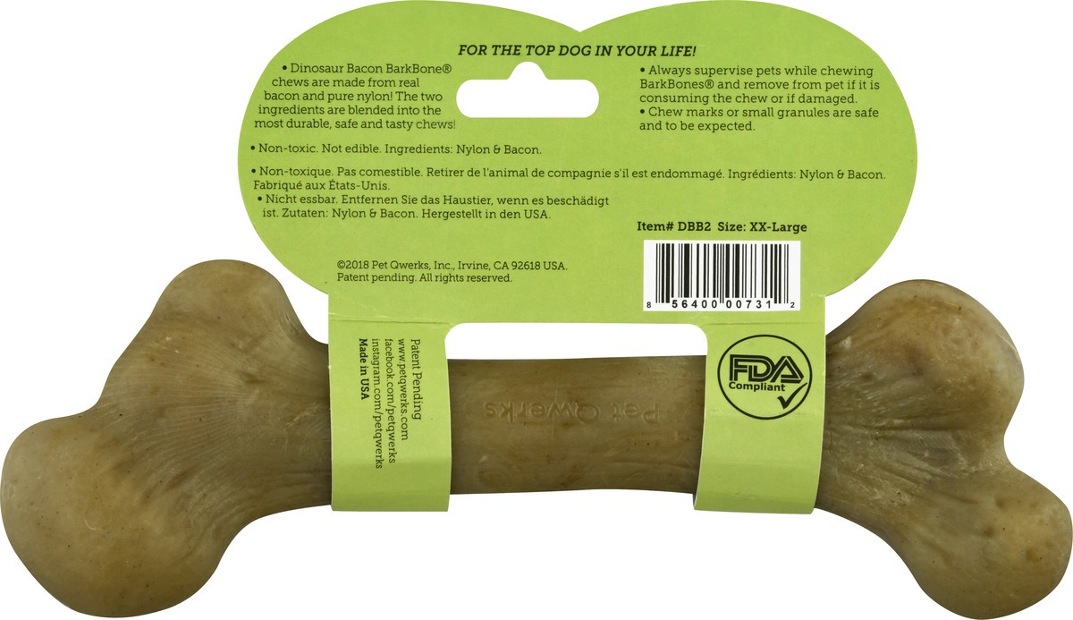 slide 6 of 8, Pet Qwerks Barkbone Dinosaur Bone Xxl, 1 ct