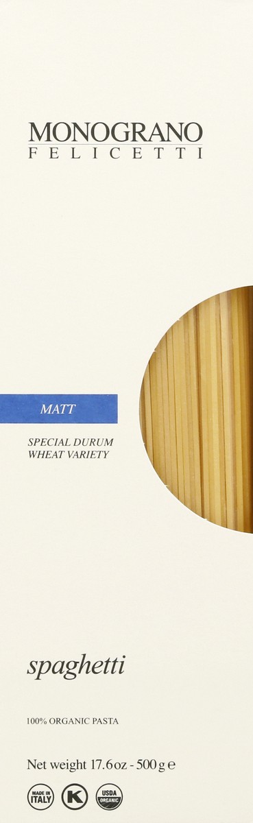 slide 1 of 10, Monograno Felicetti Organic Matt Spaghetti, 17.64 oz