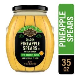 Private Selection Golden Pineapple Spears In Light Syrup With Coconut Water
