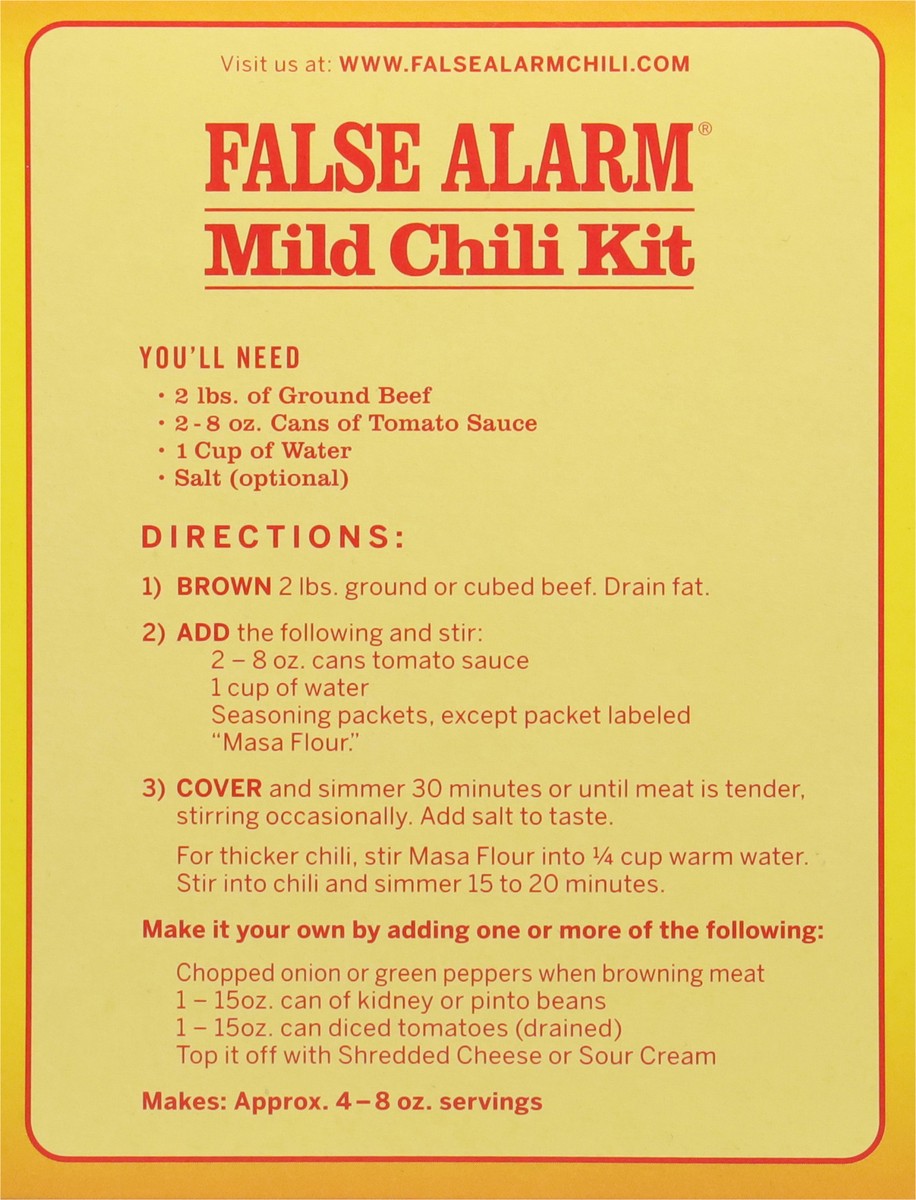 slide 11 of 13, Wick Fowler's Texas Style Mild False Alarm Chili Kit 2.8 oz, 2.8 oz