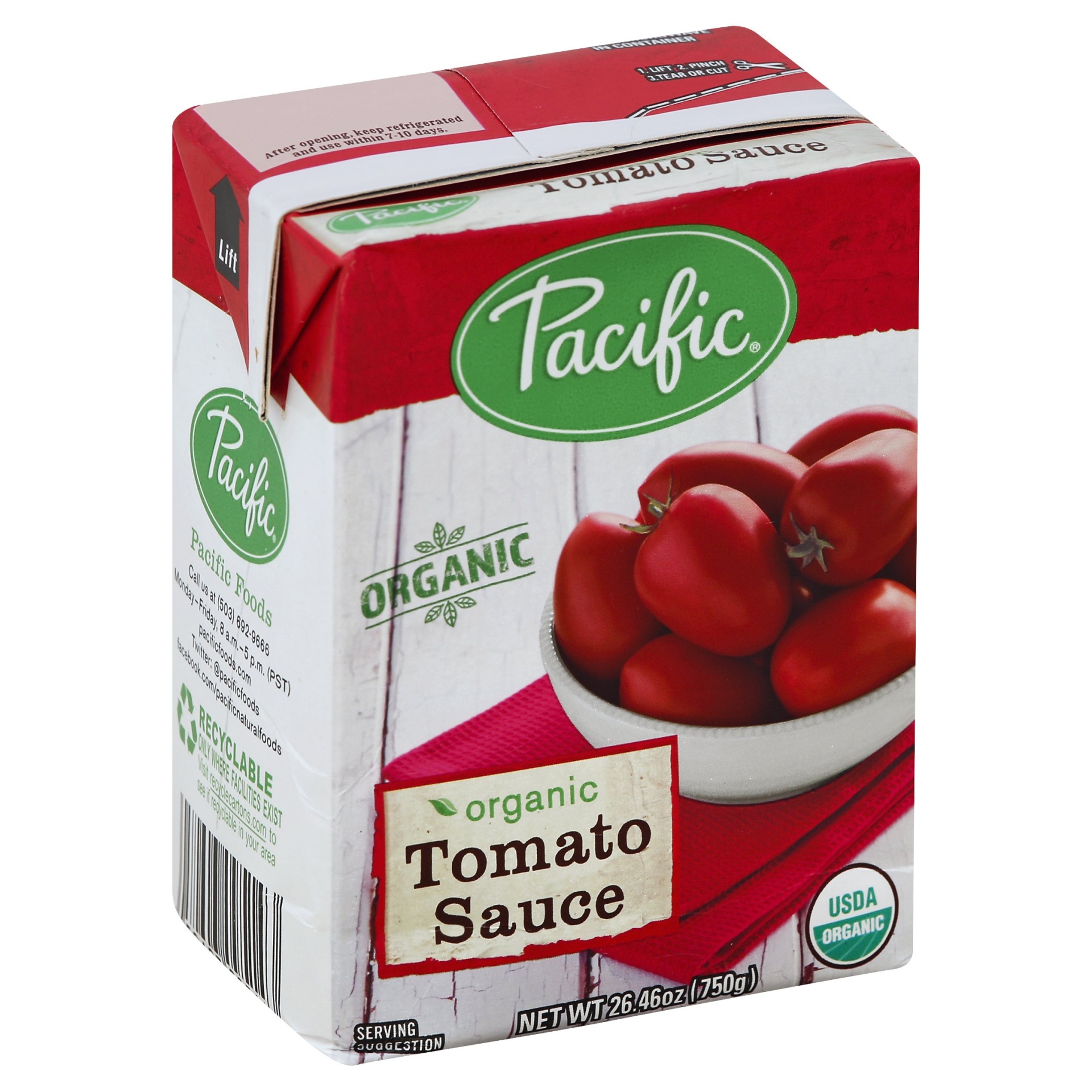 slide 1 of 1, Pacific Tomato Sauce, 26.46 oz