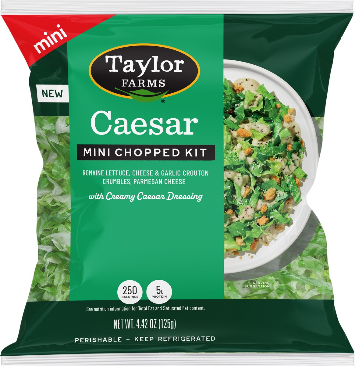 slide 2 of 3, Taylor Farms Caesar Mini Chopped Kit, 4.42 oz