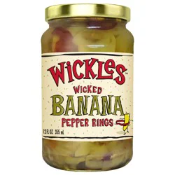 Wickles Wicked Banana Pepper Rings 12 oz