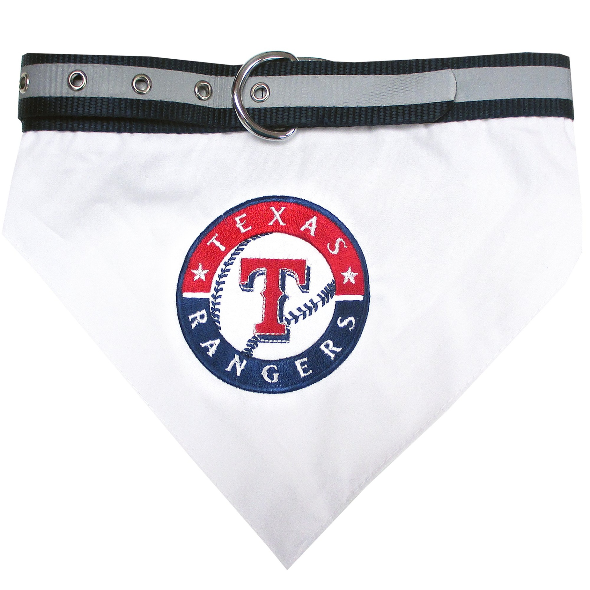 slide 1 of 1, Pets First Texas Rangers Collar Bandana, LG