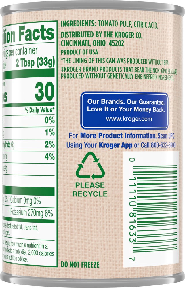 slide 3 of 4, Kroger Tomato Paste - 6 oz, 6 oz