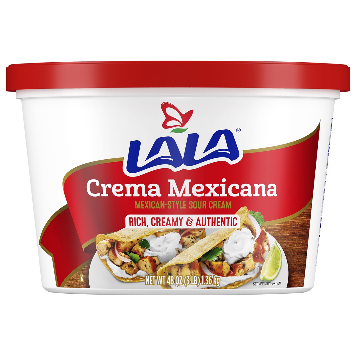 slide 4 of 11, LALA Mexican Sour Cream, 48 oz