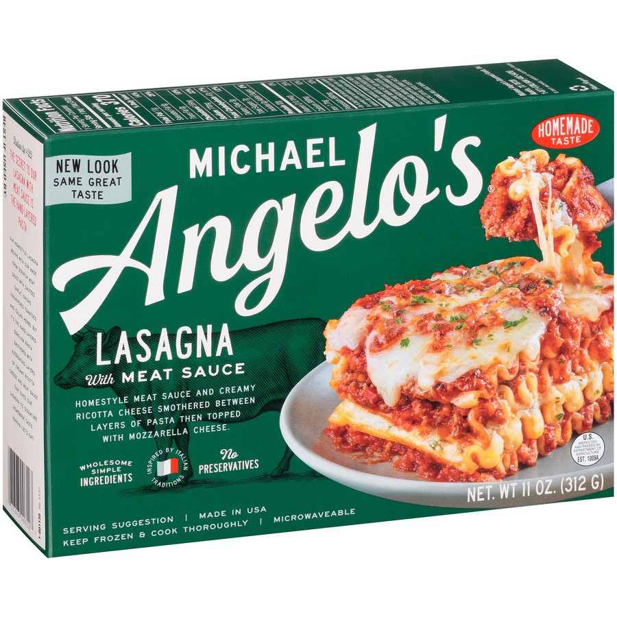 slide 2 of 8, Michael Angelo's Lasagna with Meat Sauce 11 oz, 11 oz