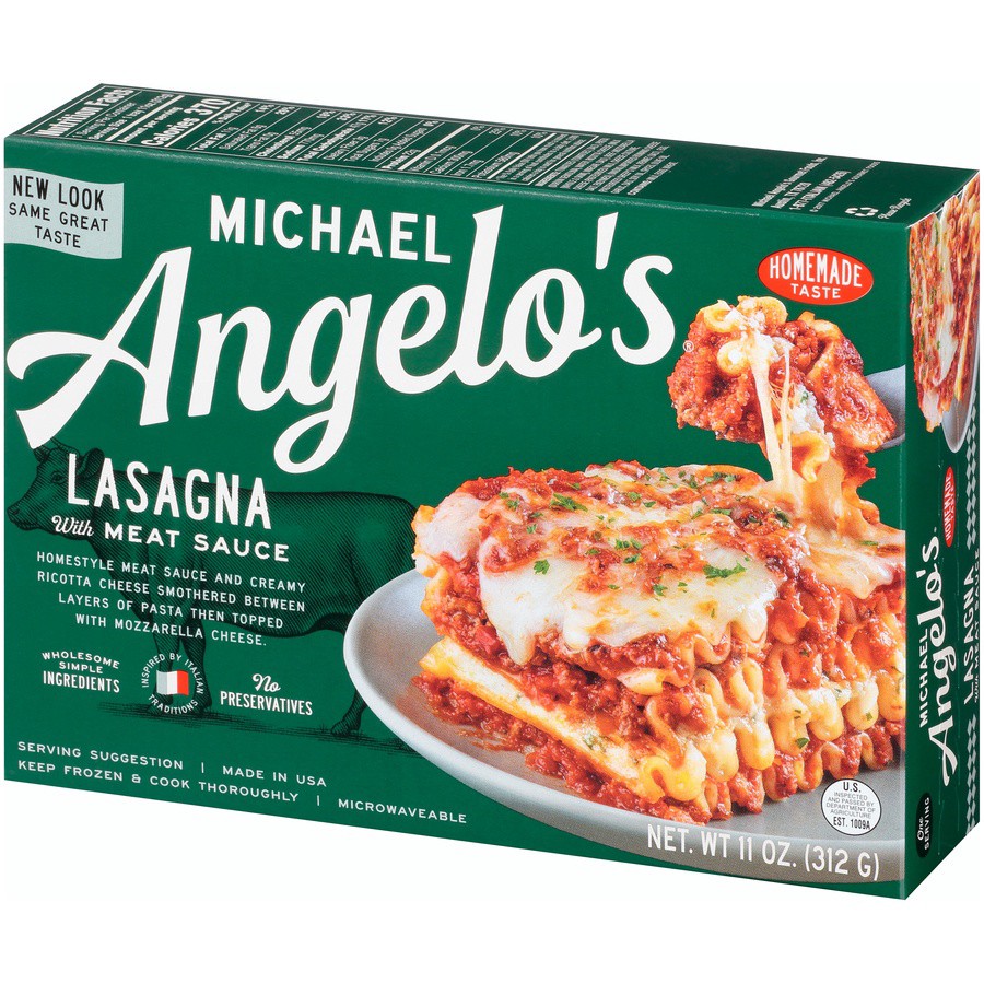 slide 3 of 8, Michael Angelo's Lasagna with Meat Sauce 11 oz, 11 oz