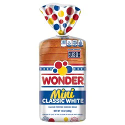 Wonder Mini Classic White Bread, Sliced White Sandwich Bread, Mini Loaf Size, 12 oz Loaf