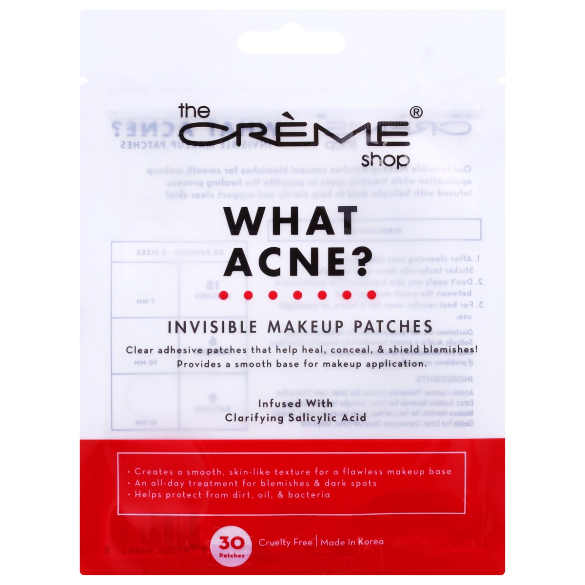 slide 3 of 14, The Crème Shop What Acne? Invisible Makeup Patches, 30 ct
