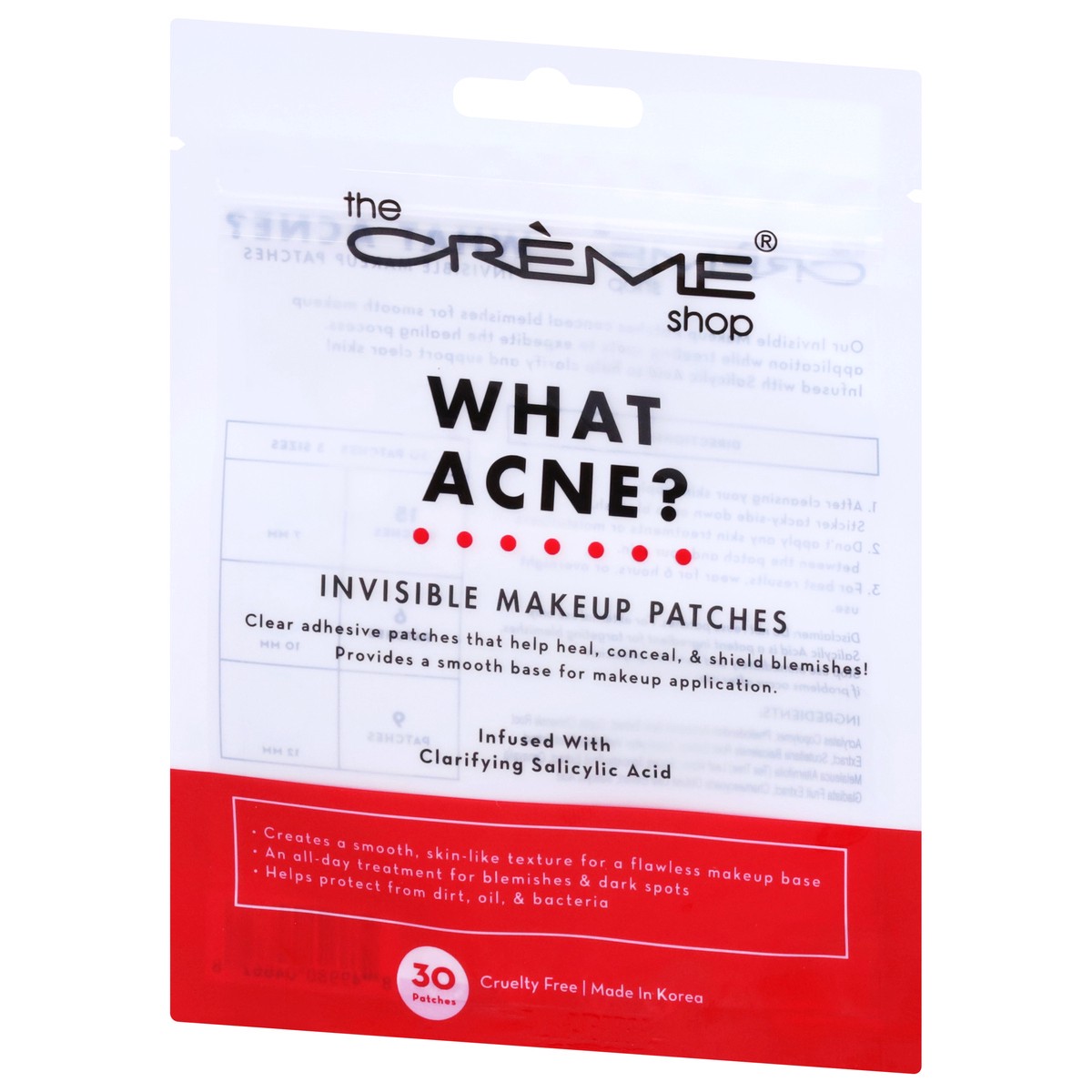 slide 5 of 14, The Crème Shop What Acne? Invisible Makeup Patches, 30 ct