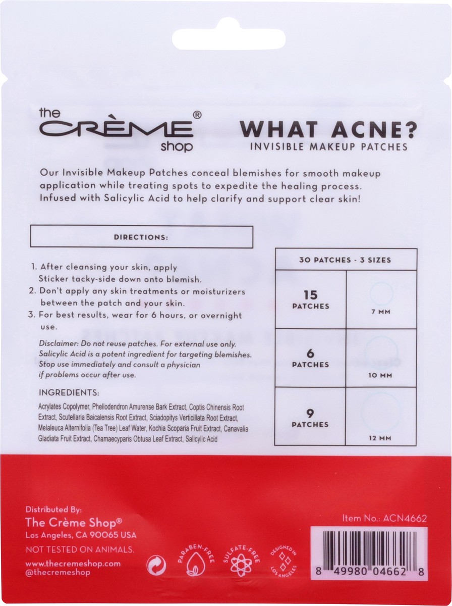 slide 7 of 14, The Crème Shop What Acne? Invisible Makeup Patches, 30 ct