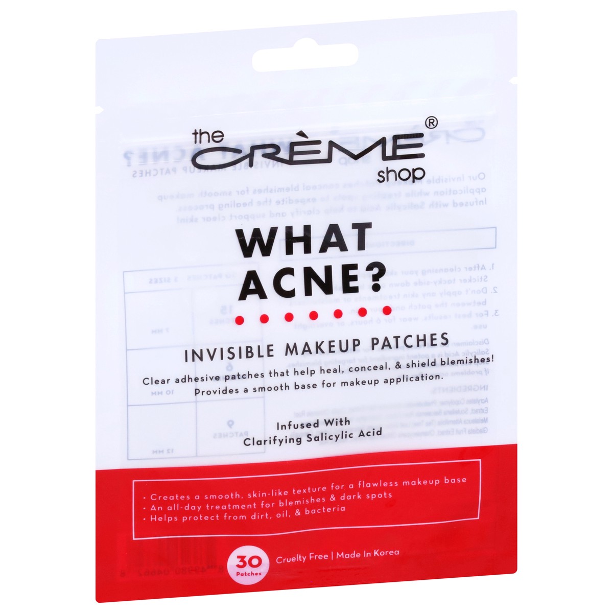 slide 6 of 14, The Crème Shop What Acne? Invisible Makeup Patches, 30 ct