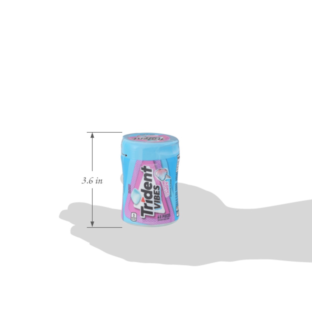 slide 2 of 13, Trident Vibes Sugar Free Cotton Candy Gum 40 Each, 40 ct