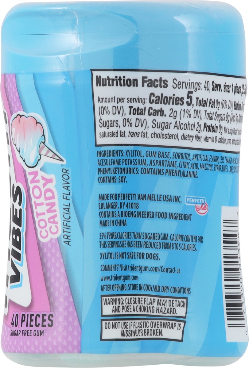 slide 10 of 13, Trident Vibes Sugar Free Cotton Candy Gum 40 Each, 40 ct