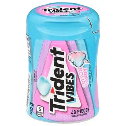 Trident Vibes Sugar Free Cotton Candy Gum 40 Each