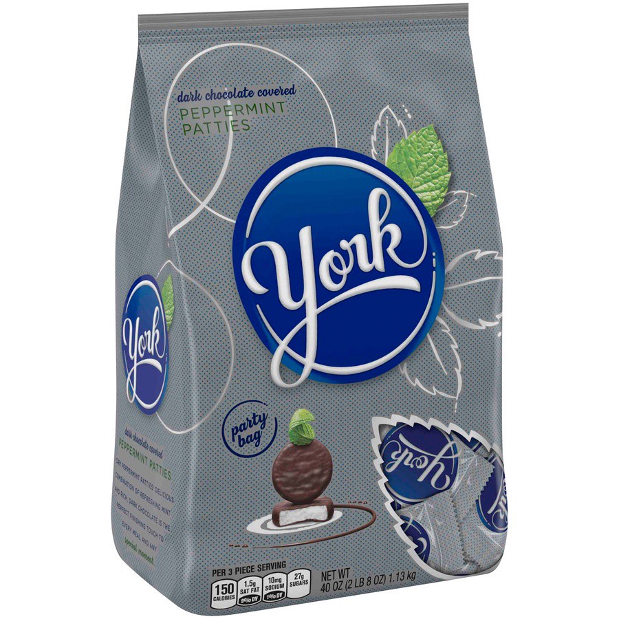 slide 1 of 2, York Dark Chocolate Peppermint Patties, 40 oz