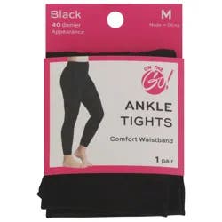 On the Go Black Ankle Tights - 1 ea