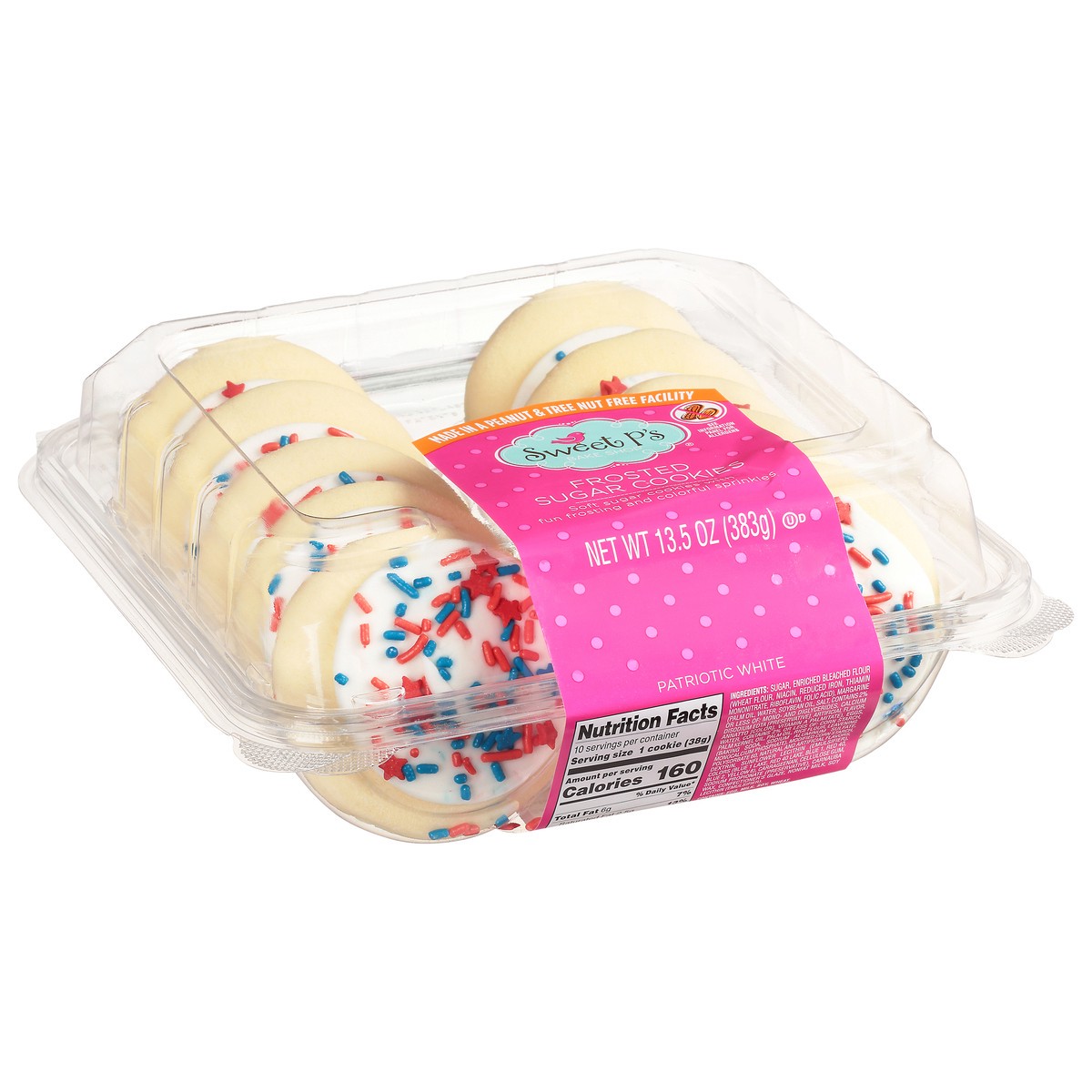 slide 10 of 15, Sweet P's Bake Shop Patriotic White Frosted Sugar Cookies 13.5 oz, 13.5 oz